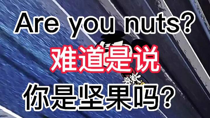 Are you nuts? 难道是说 你是坚果吗? 米老鼠和唐老鸭英语英字幕