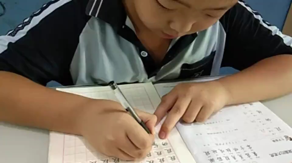 学习硬笔书法,字如其人,这个小学生写的硬笔太棒了。