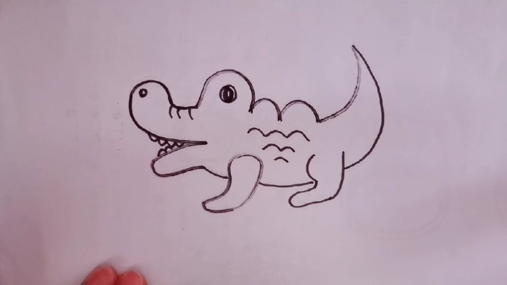 儿童简笔画~超简单画鳄鱼