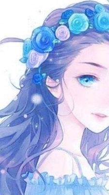 蓝色系列女生头像