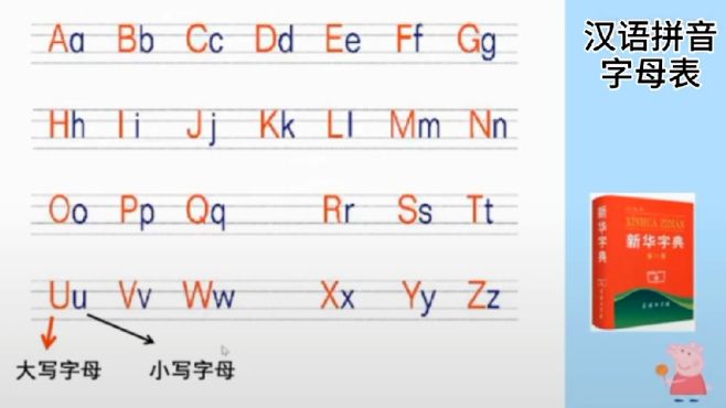 [图]汉语拼音字母表（大小）认读