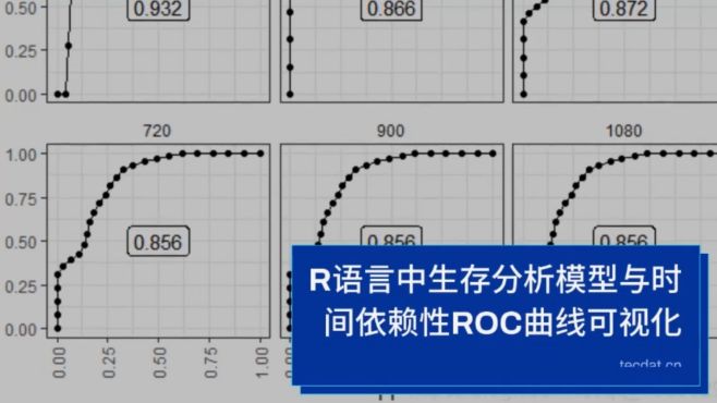 [图]R语言中生存分析模型与时间依赖性ROC曲线可视化