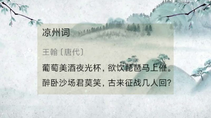 《凉州词》【唐代】王翰/古诗词,文化,文学,好看视频