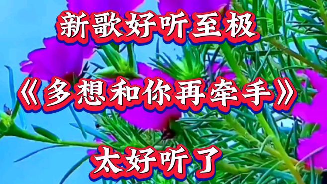 [图]《多想和你再牵手》深情感人，句句肺腑之言，听哭了有故事的人