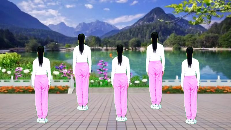 广场舞《烟雨唱扬州》热歌美舞背面演绎,舞蹈,广场舞,好看视频