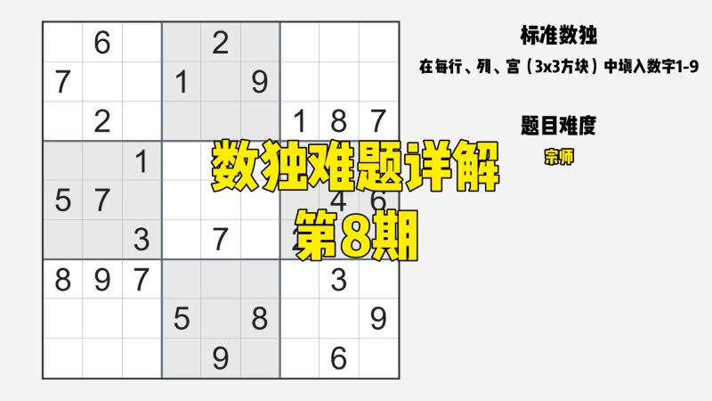 数独难题详解 - 第8期,使用高级解题技巧一步步解决数独难题,教育,兴趣学习,好看视频